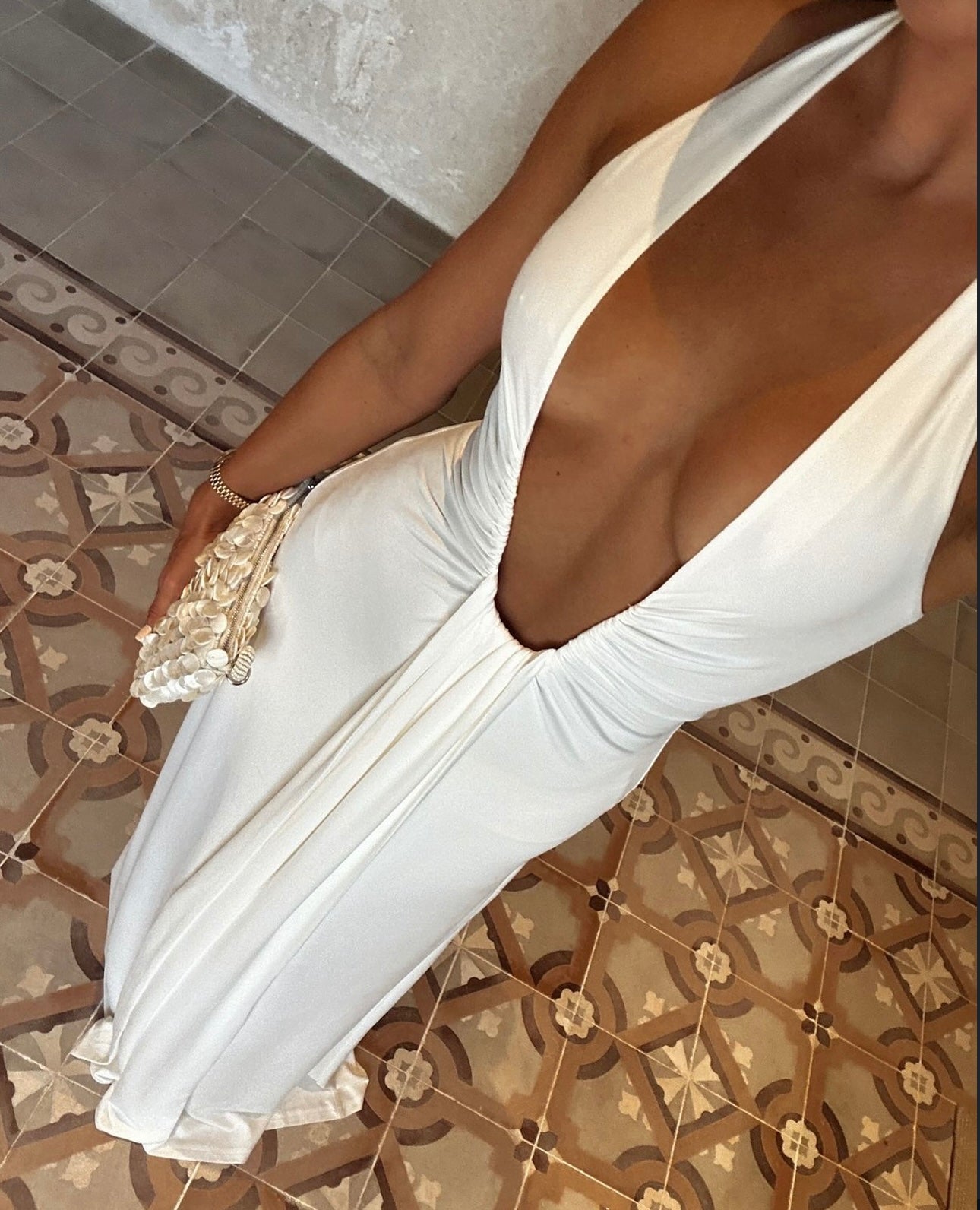 Misha ‘Jennifer Cupro’ Maxi Dress in Cream