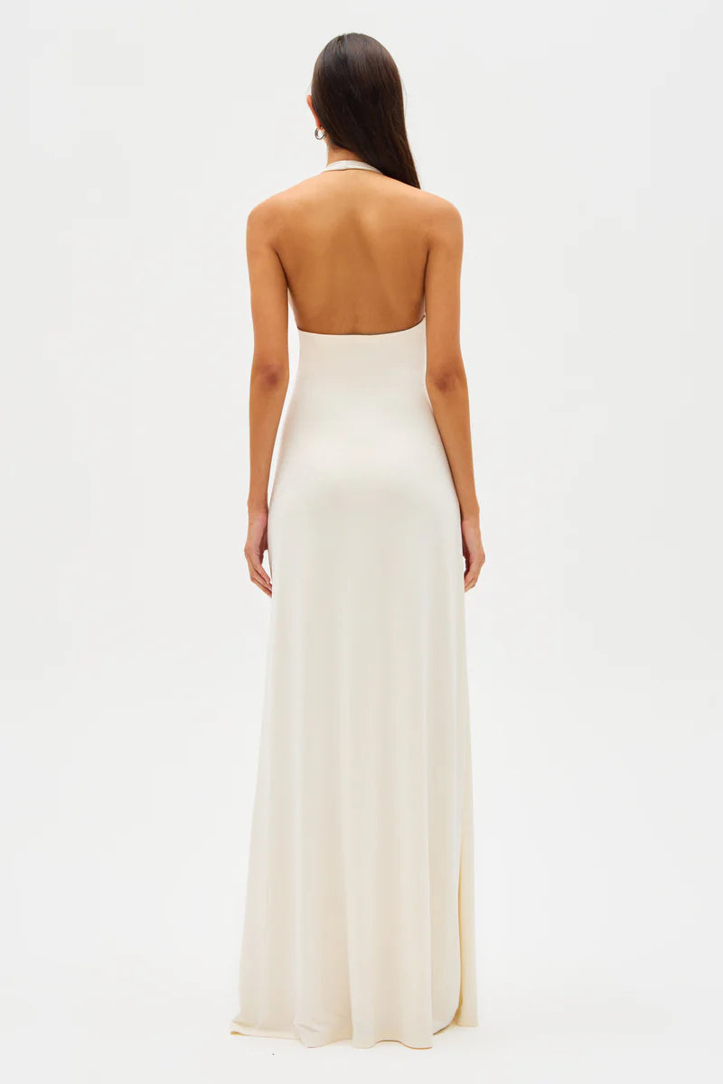 Misha ‘Jennifer Cupro’ Maxi Dress in Cream